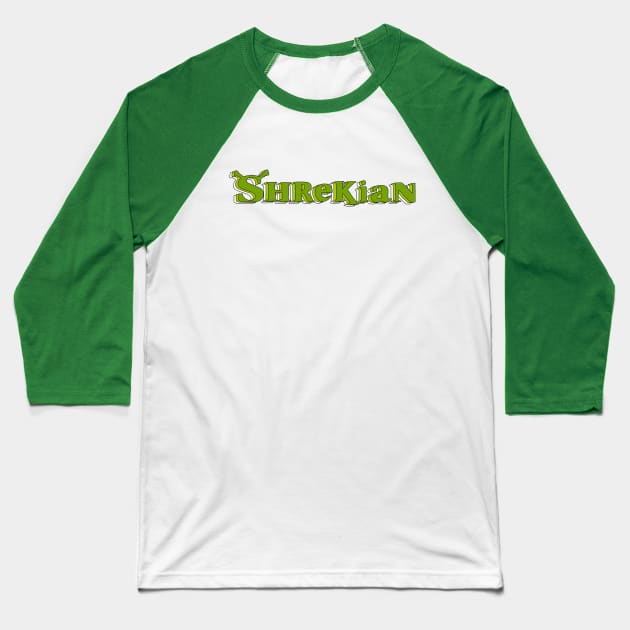 Shrekian Baseball T-Shirt by The Bechdel Cast